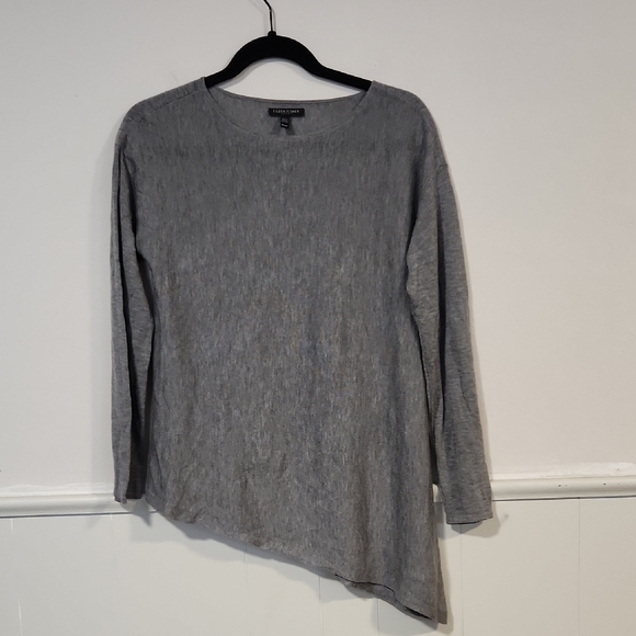 🖤 Eileen Fisher Lana Merino Lyocell TENCEL® Sweater – Gray, Size SP 🖤 - Picture 2 of 9